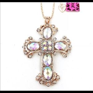 Betsey Johnson Crystal Cross